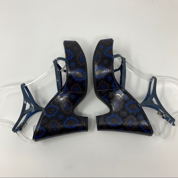 Prada Platform Sandal Strappy Ikat Pattern 35.5 - Picture 3 of 8
